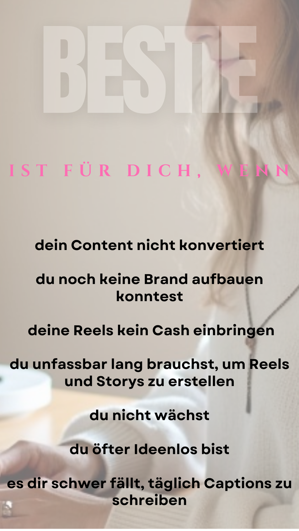 Deine Bestie- Bot - KI-Bot für digitales Marketing, Content-Ideen & faceless Branding. Kein Abo