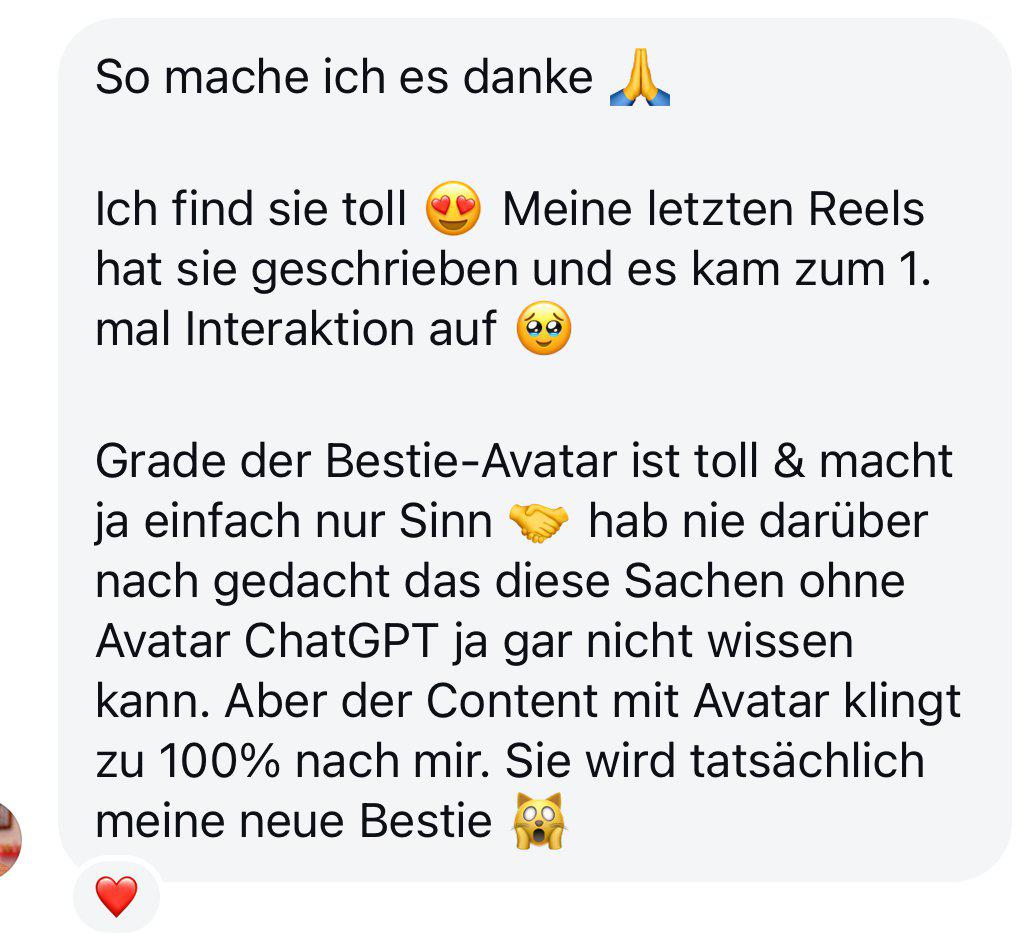 Deine Bestie- Bot - KI-Bot für digitales Marketing, Content-Ideen & faceless Branding. Kein Abo