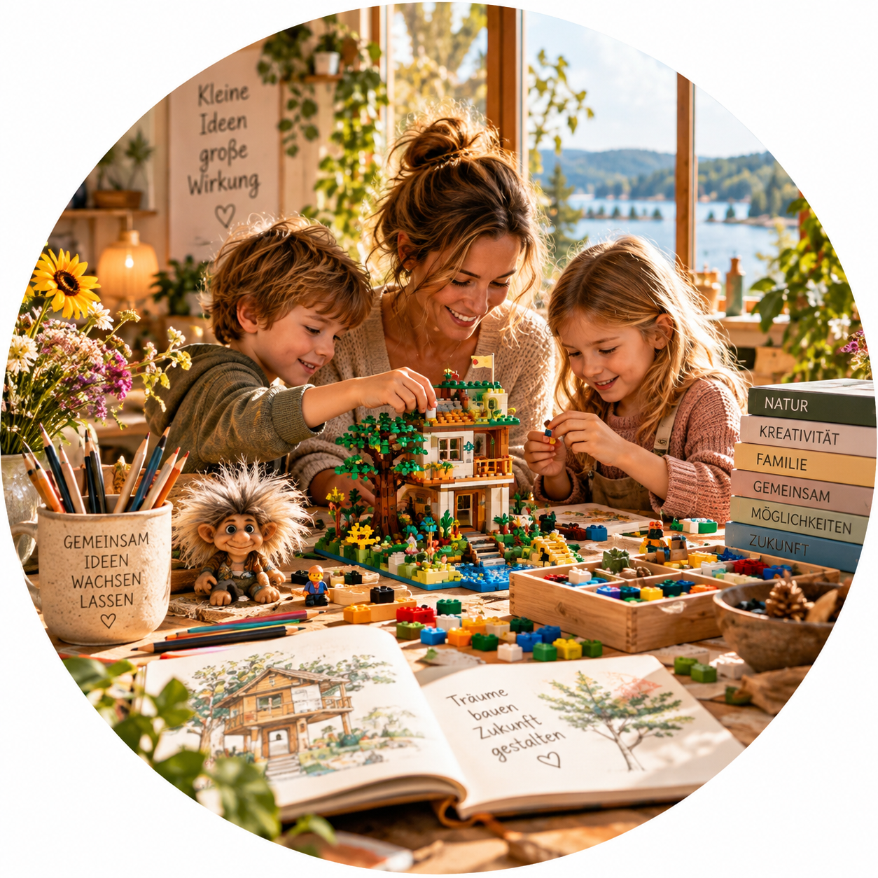 Gemeinsames kreatives Erleben mit Kindern
